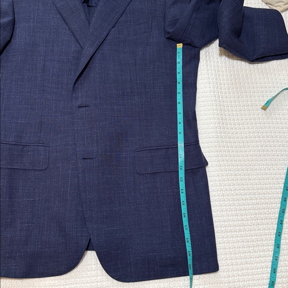 Canali Suit jacket blazer, navy blue - Wool, Silk, Linen